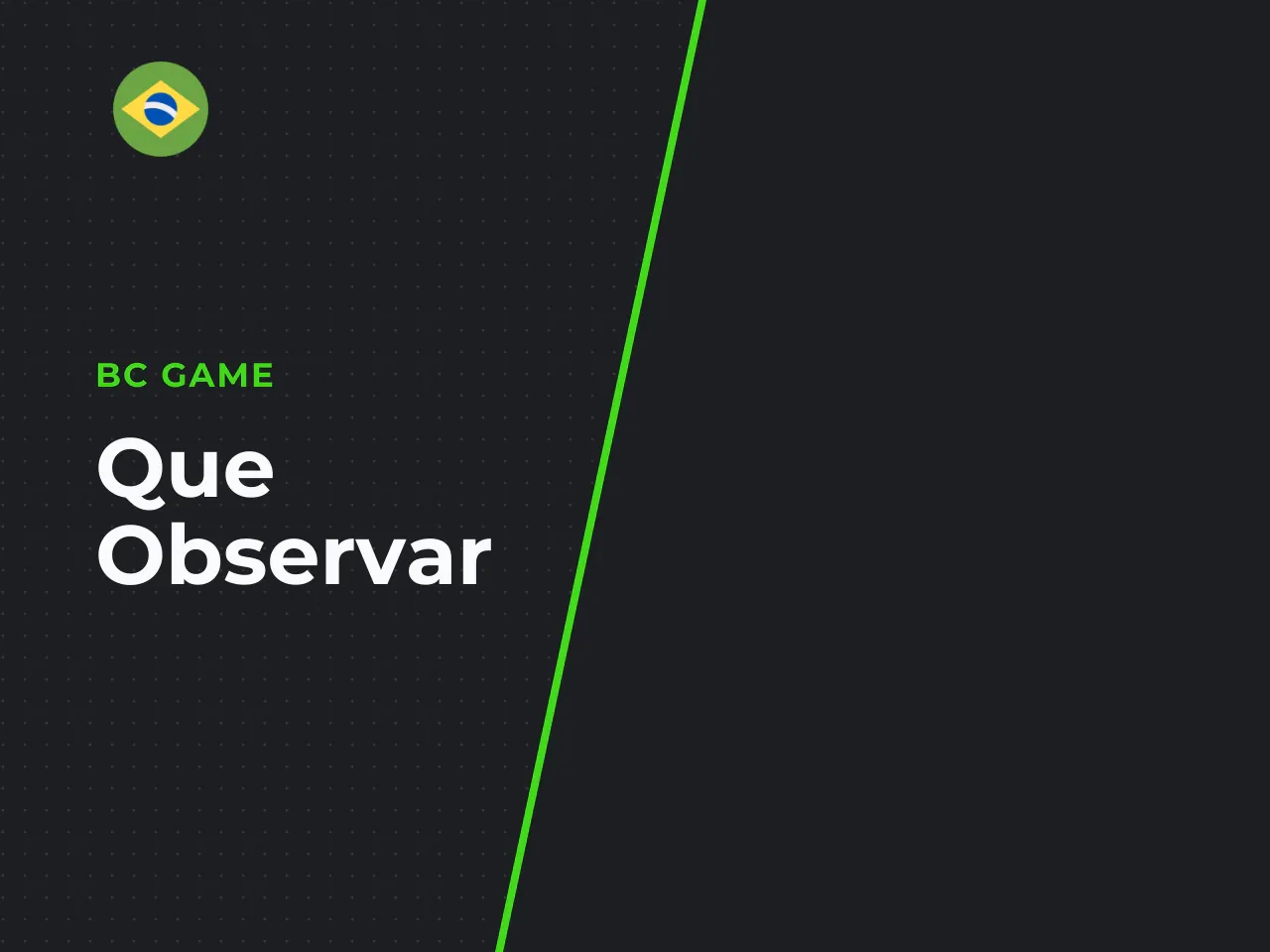 O que observar antes de criar